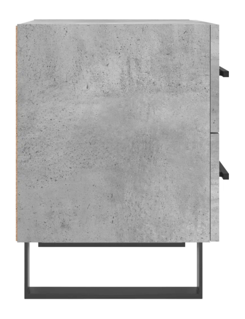 imagem de Mesa de cabeceira Mesa Auxiliar Moderna rivados de madeira cinza cimento CFW6103577