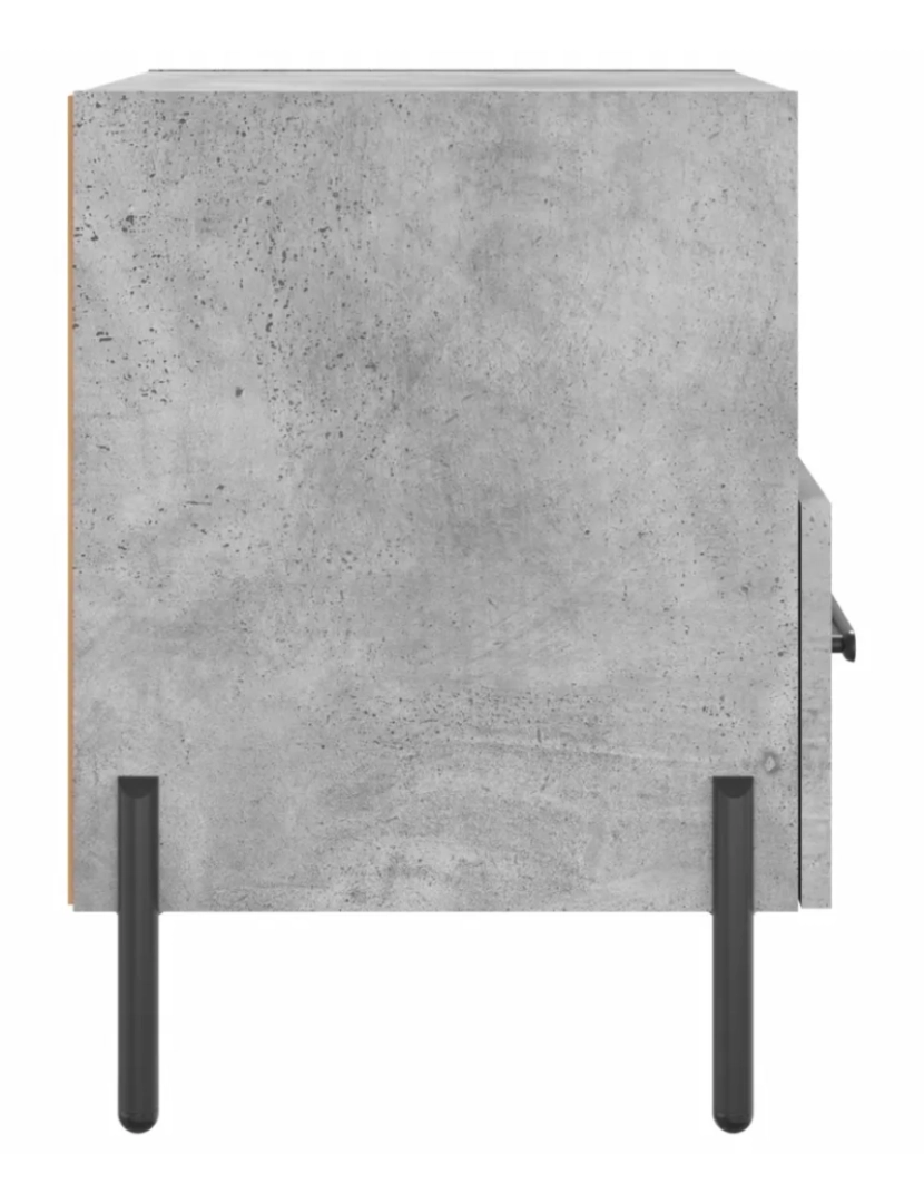 imagem de Mesa de cabeceira Mesa Auxiliar Moderna rivados de madeira cinza cimento CFW8588105