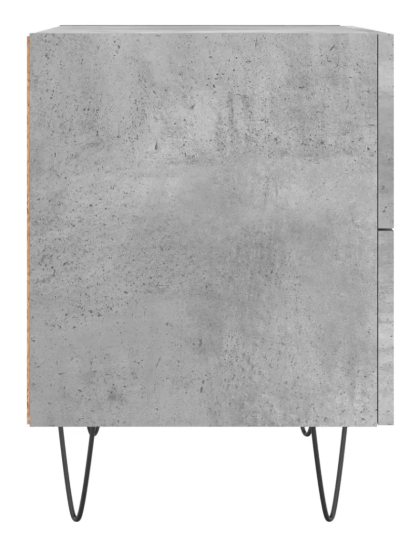 imagem de Mesa de cabeceira Mesa Auxiliar Moderna rivados de madeira cinza cimento CFW4964297