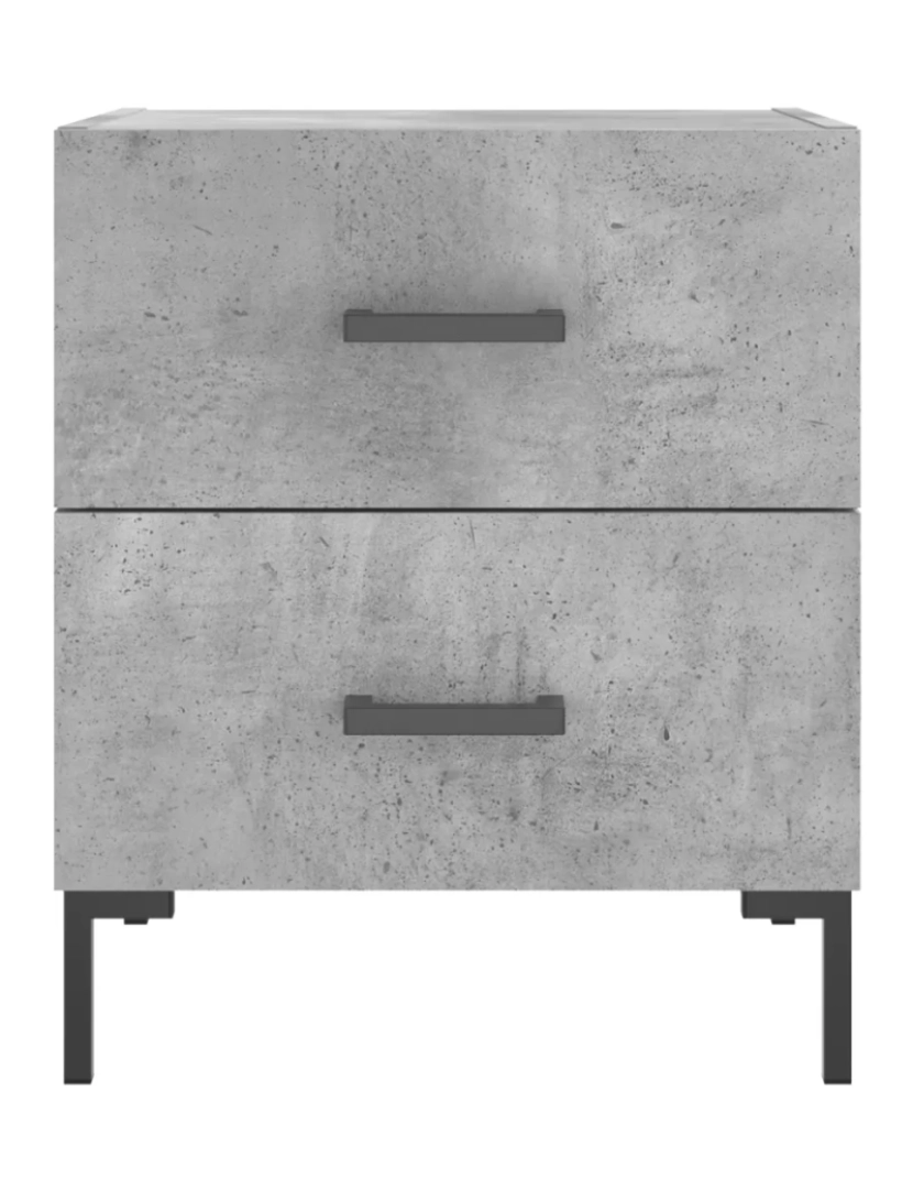 imagem de Mesa de cabeceira Mesa Auxiliar Moderna rivados de madeira cinza cimento CFW4160336