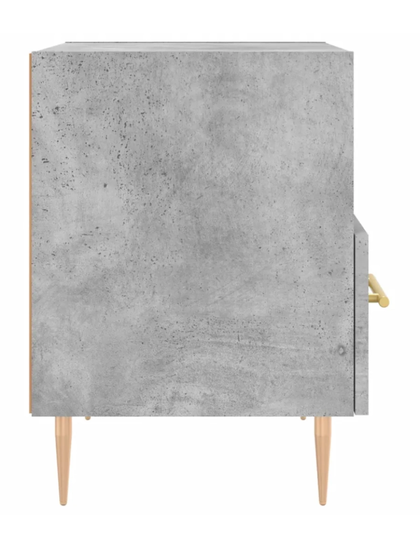 imagem de Mesa de cabeceira Mesa Auxiliar Moderna rivados de madeira cinza cimento CFW9051505