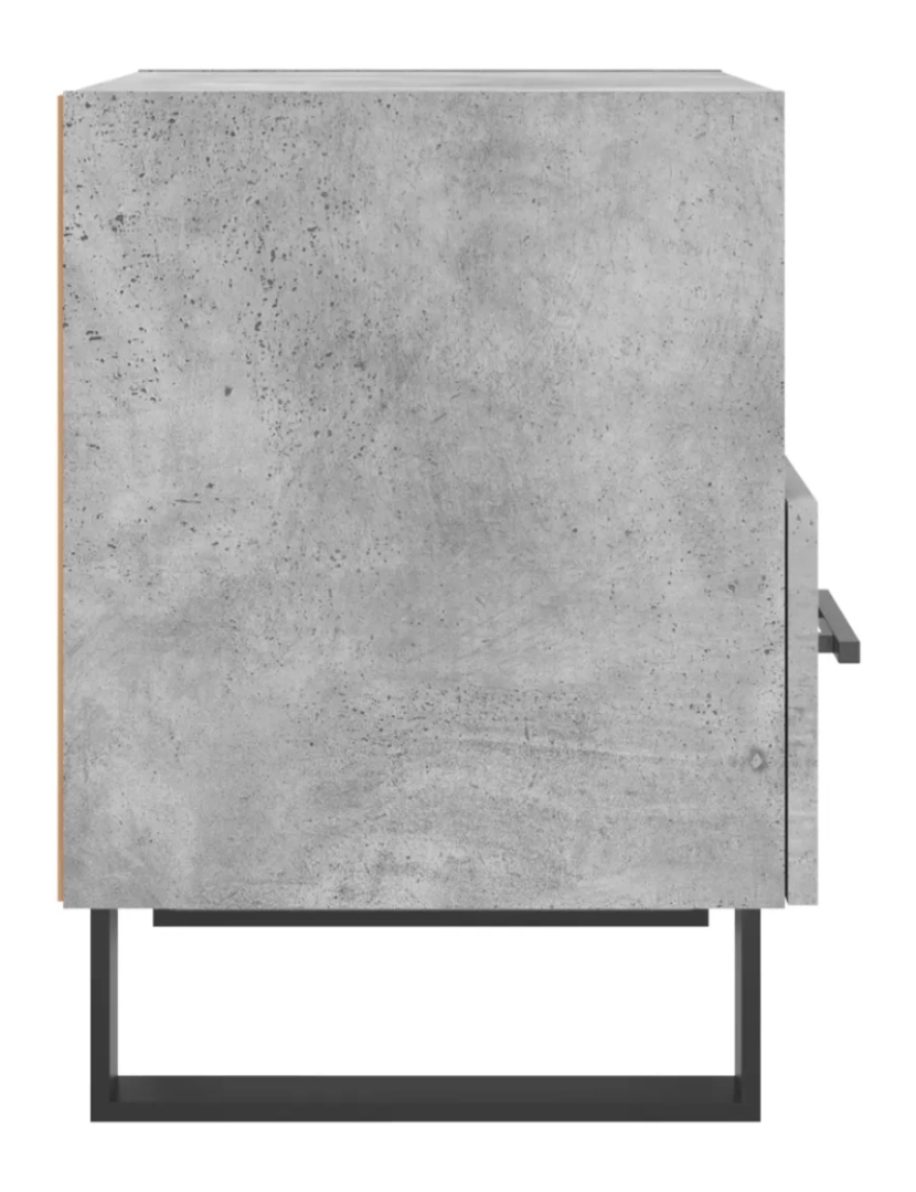 imagem de Mesa de cabeceira Mesa Auxiliar Moderna rivados de madeira cinza cimento CFW7351395