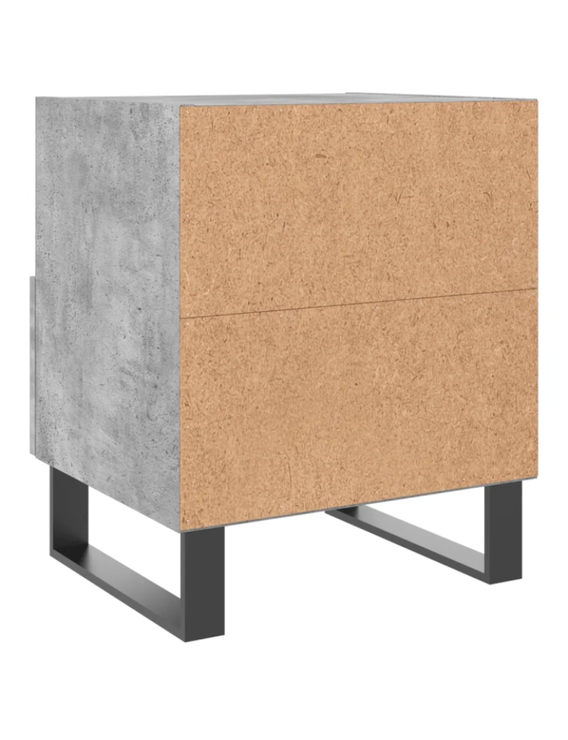 imagem de Mesa de cabeceira Mesa Auxiliar Moderna rivados de madeira cinza cimento CFW7351396