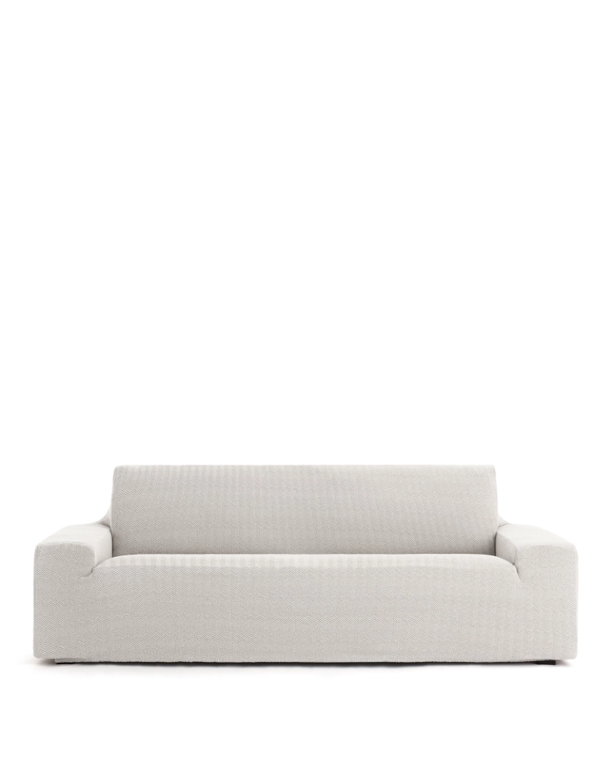 Milica - Capa de sofá de 2 lugares Jaz Premium. Tecido multielástico, capa adaptável a todos os tipos de sofás. Cor crua.