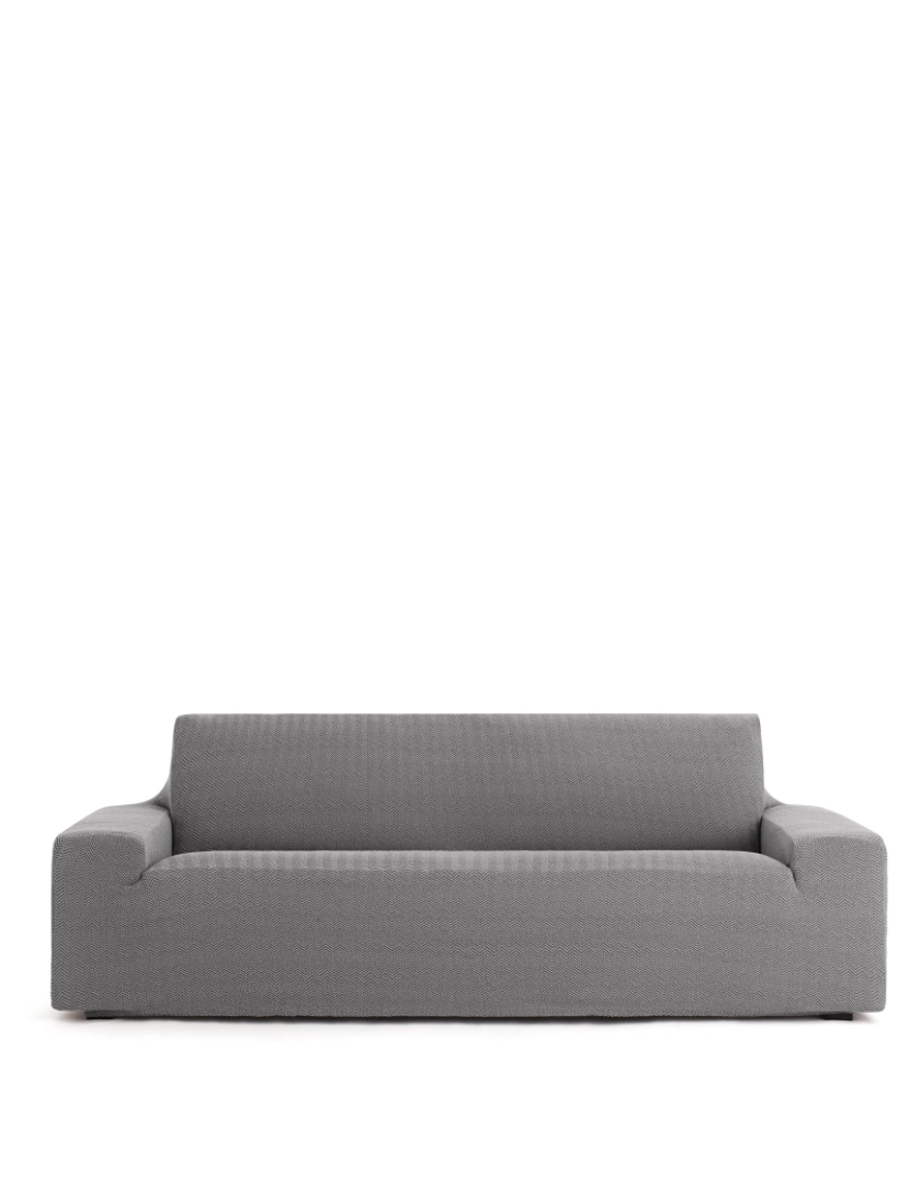 Milica - Capa de sofá de 3 lugares Jaz Premium. Tecido multielástico, capa adaptável a todos os tipos de sofás. Cor cinza.