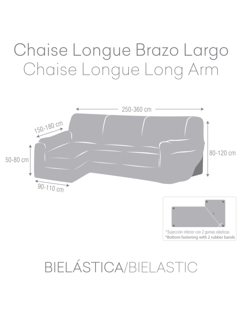 imagem de Capa de sofá chaise longue deixou  Premium Jaz. Tecido multielástico, capa adaptável a todos os tipos de sofás chaise longue. Cor rosa.4