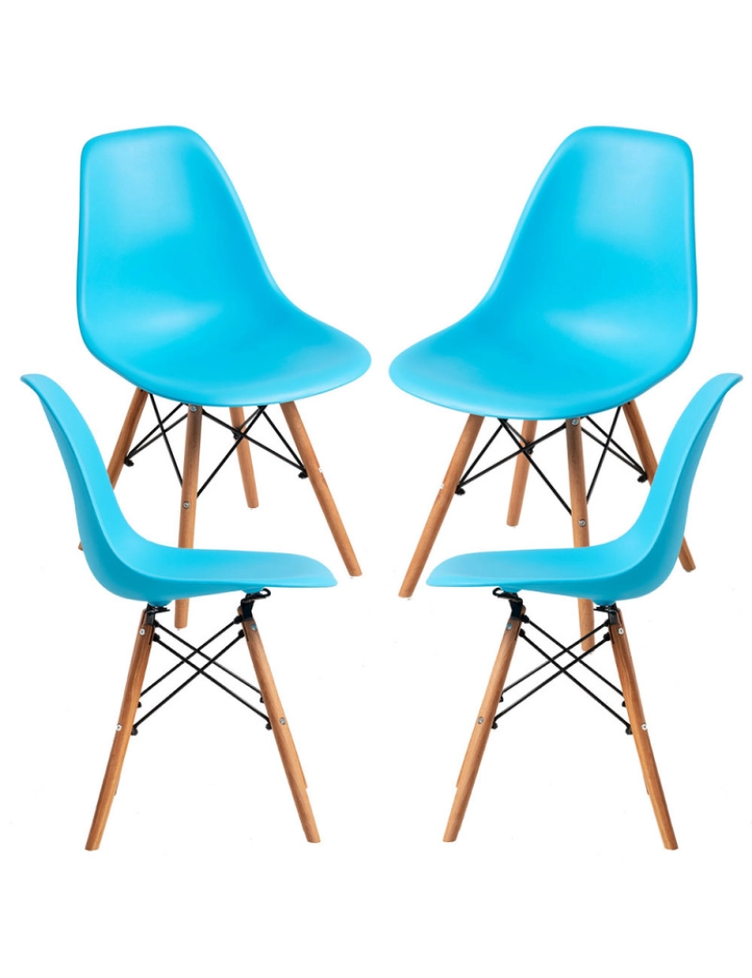 Presentes Miguel - Pack 4 Cadeiras Tower Pro - Azul celeste