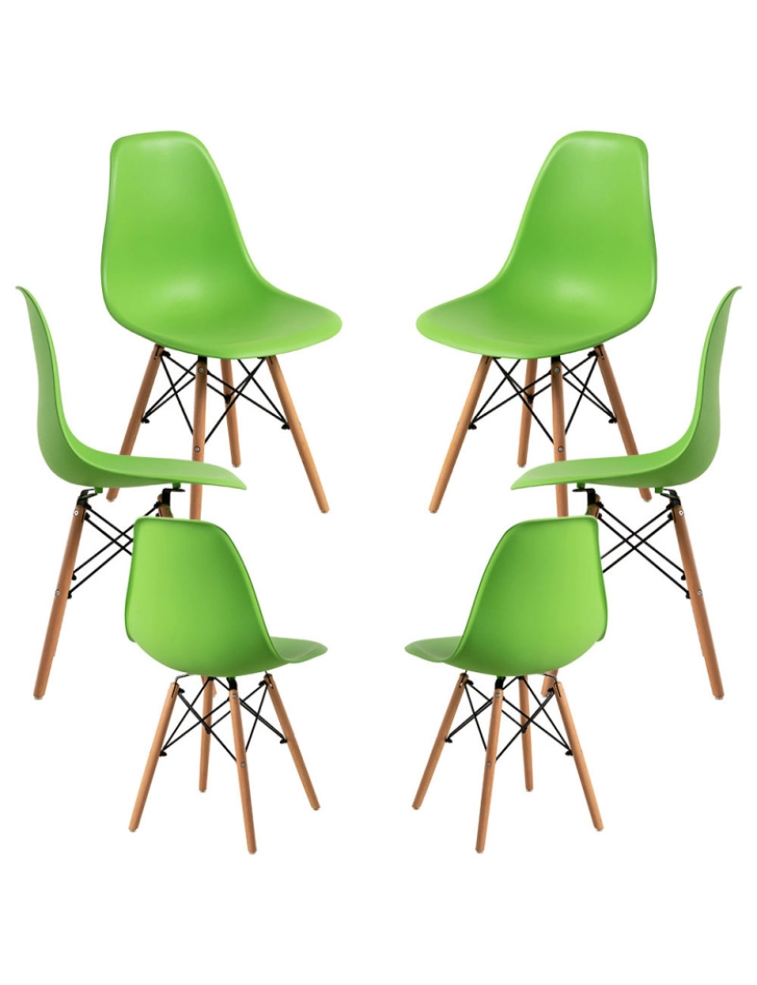 imagem de Pack 6 Cadeiras Tower Pro - Verde1