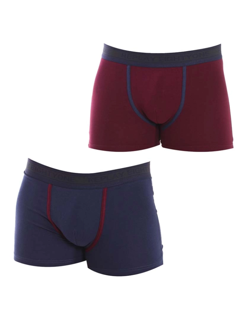 Replay - Boxers Homem Azul Navy Bordeaux