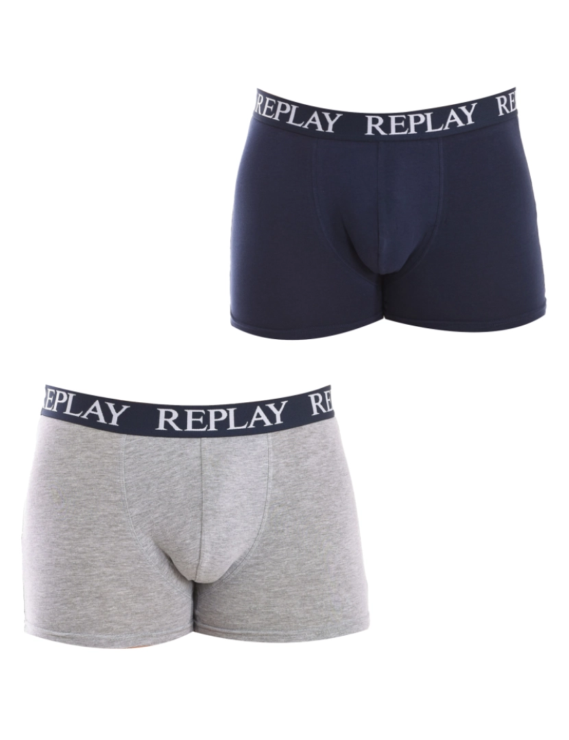 Replay - Boxers Homem Azul Navy Cinza