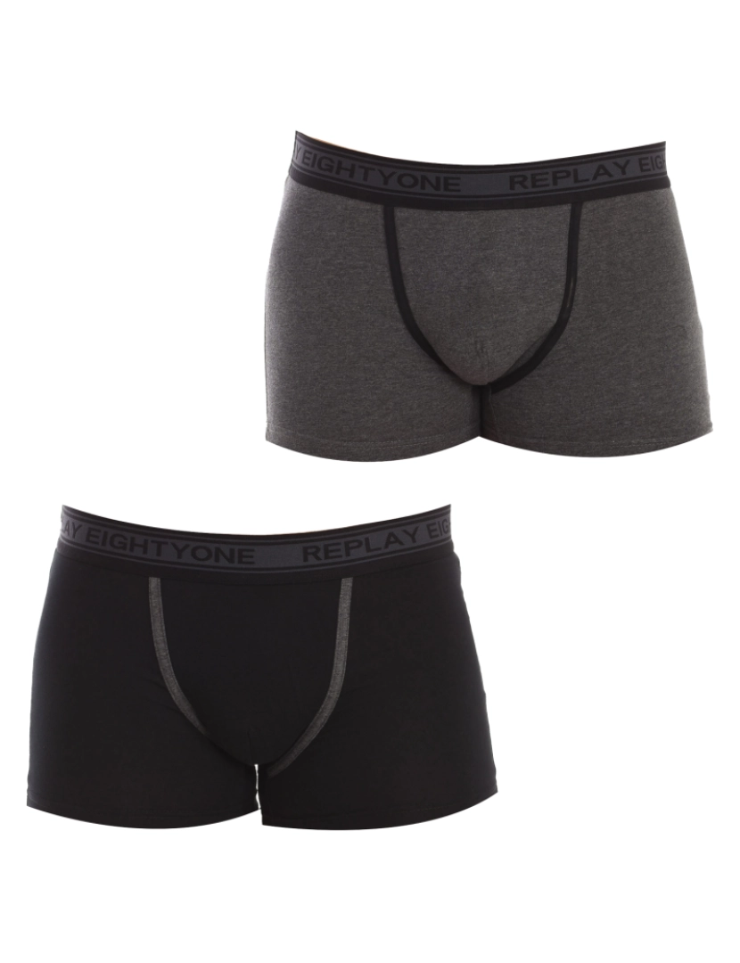 Replay - Boxers Homem Preto Antracite