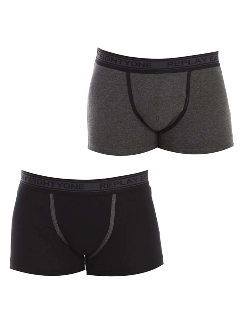 Replay - Boxers Homem Preto Antracite