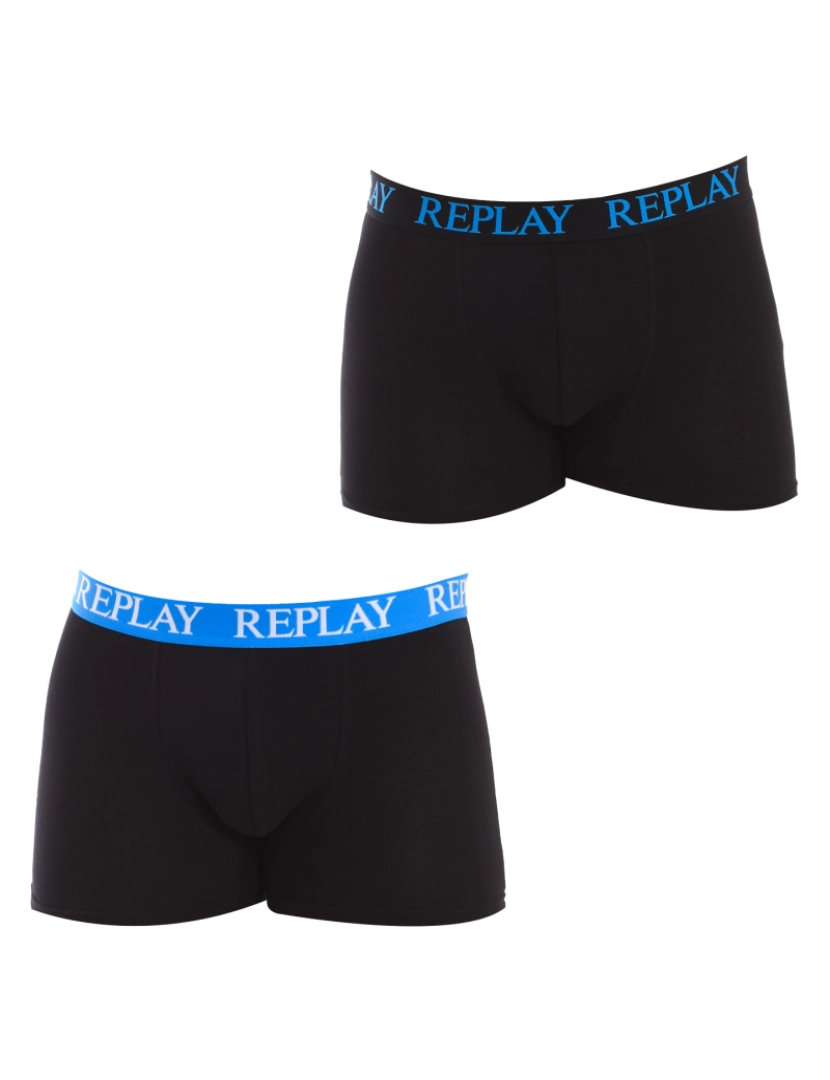 Replay - Boxers Homem Preto Azul