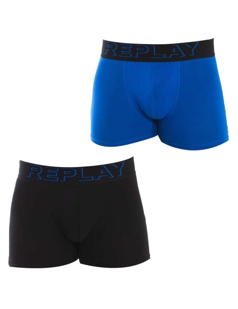 Replay - Boxers Homem Preto Azul