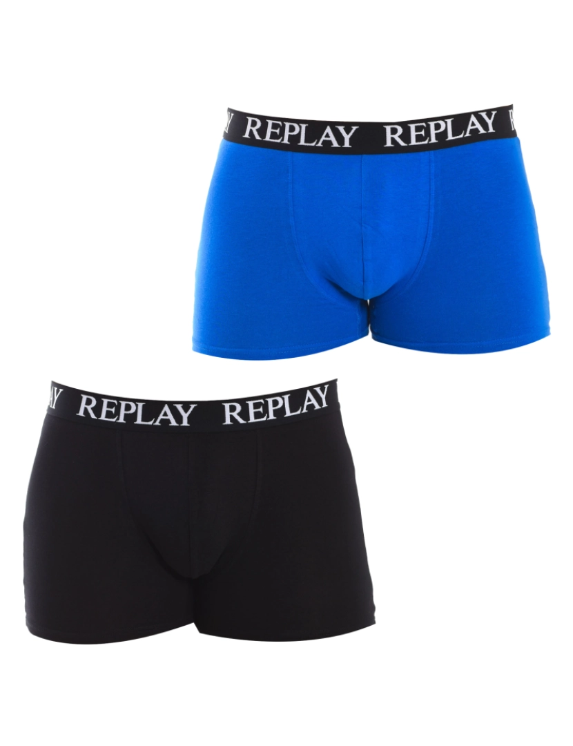 Replay - Boxers Homem Preto Azul