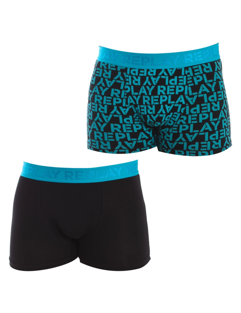 Replay - Boxers Homem Preto Azul