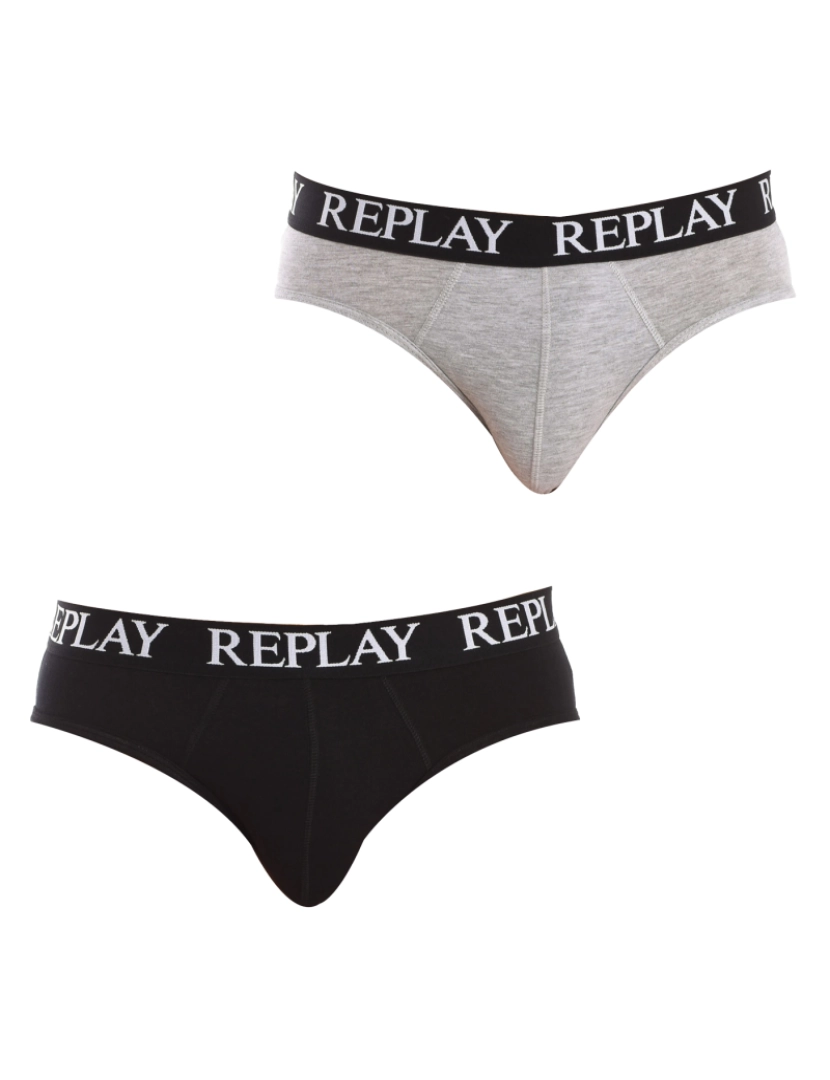 Replay - Slips Homem Preto Cinza