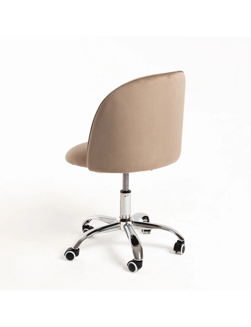 imagem de Cadeira Vint Veludo Office - Beige3