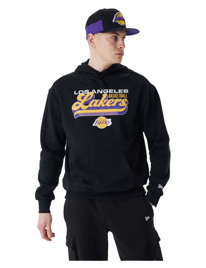 New Era - New Era Nba Graphic Os Hoody Loslak Blkagd Moletom