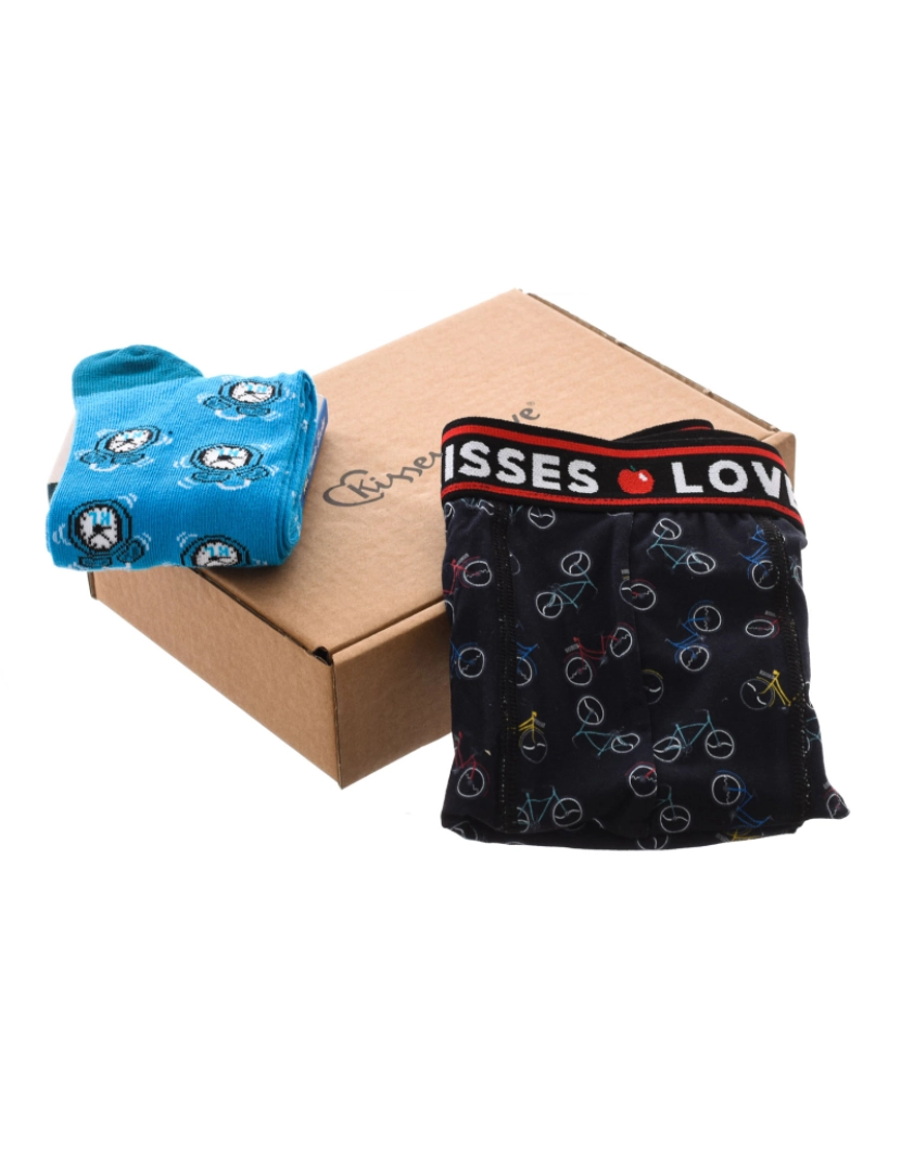 Kisses and Love - Pack Boxers e Meias Homem Vermelho