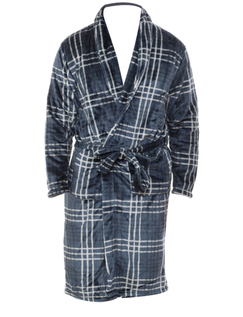 Kisses and Love - Robe Homem Azul Cinza