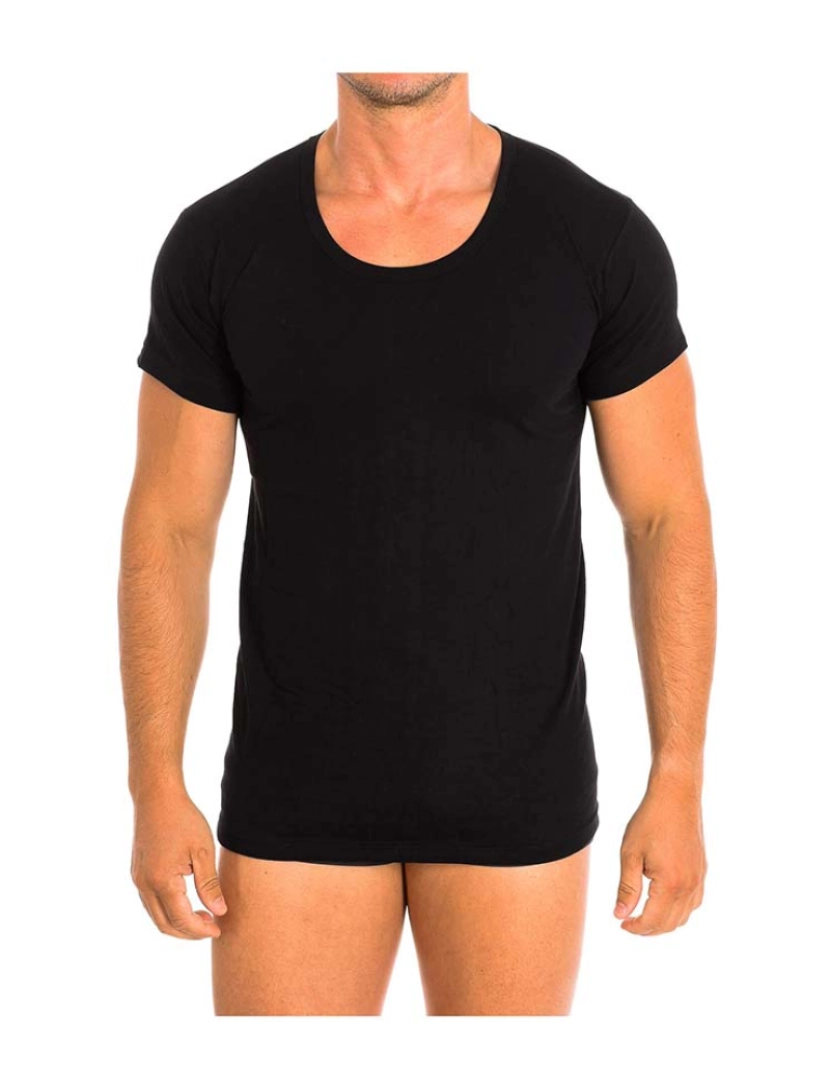 Kisses and Love - T-shirt sem Mangas Interior Homem Preto