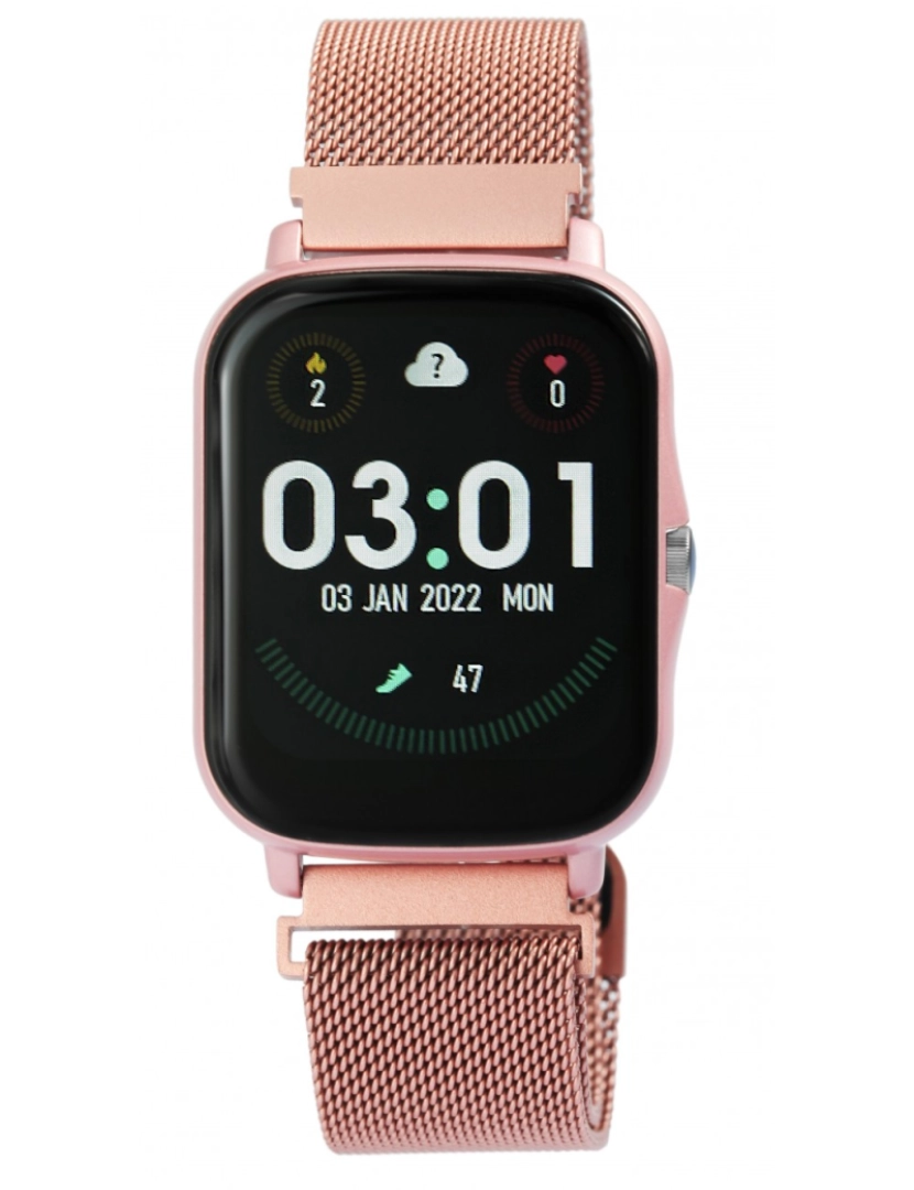 imagem de TimeTech  Smartwatch com Bracelete em Malha Metal1