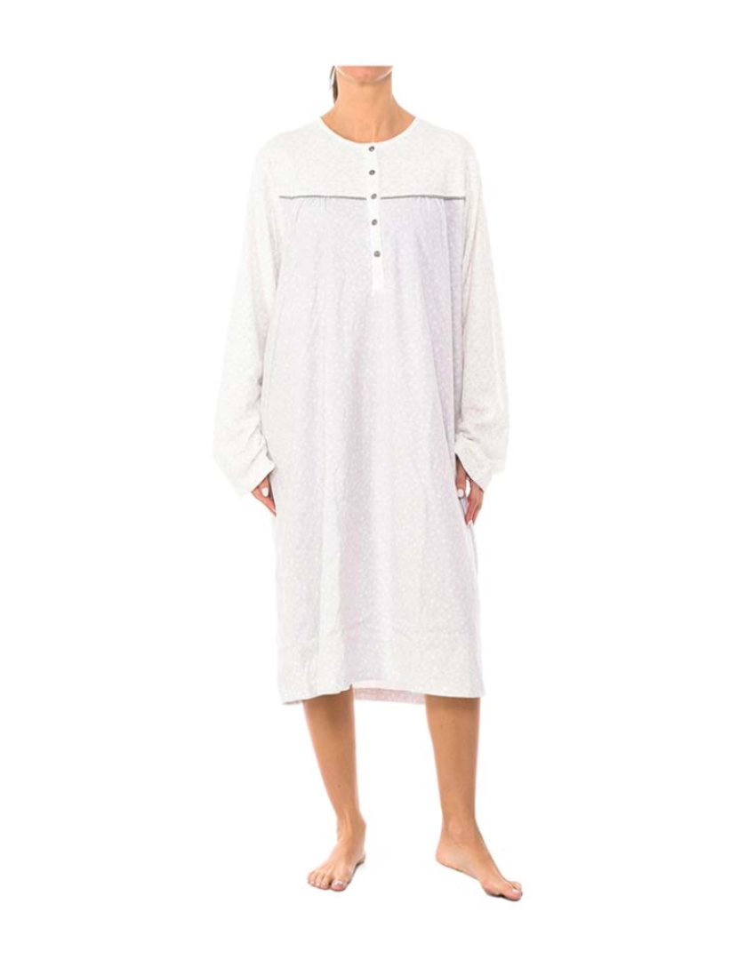 Marie Claire - Camisa Noite Senhora Branco Cinza