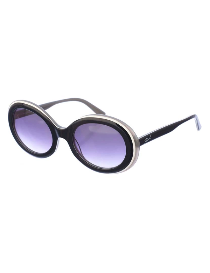 Karl Lagerfeld Sunglasses - Óculos de Sol Senhora Preto Branco e Cinza