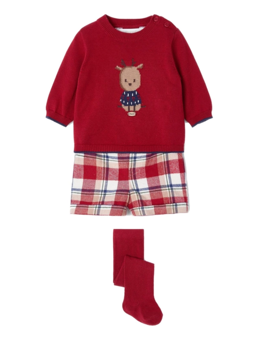 Mayoral - Pijama De Algodão Vermelho De Bebê Criança Maioral 26655-2-4 (Tallas De 2 A 18)