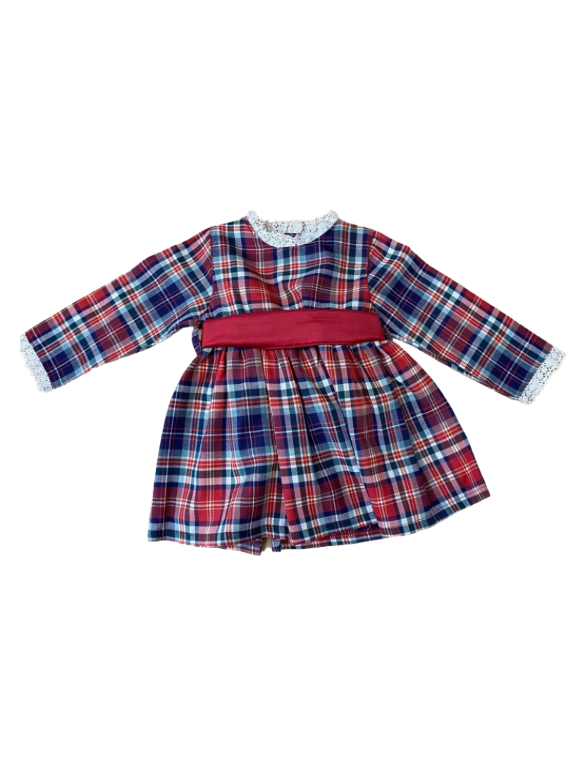 Baby Fashion - Vestido De Algodão Vermelho De Menina Baby Fashion 27920-3 (Tallas De 3 A 36)