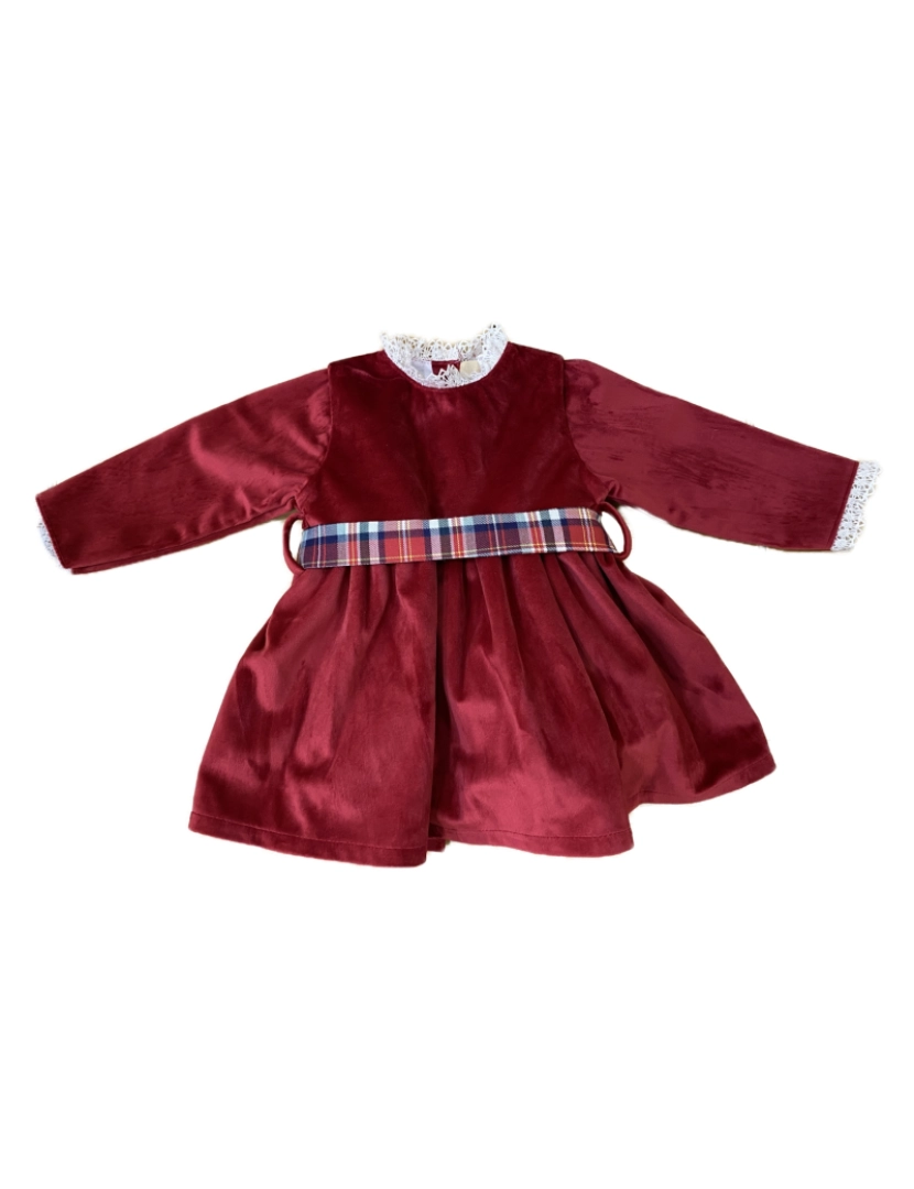 Baby Fashion - Vestido De Algodão Vermelho De Menina Baby Fashion 28057-3 (Tallas De 3 A 36)