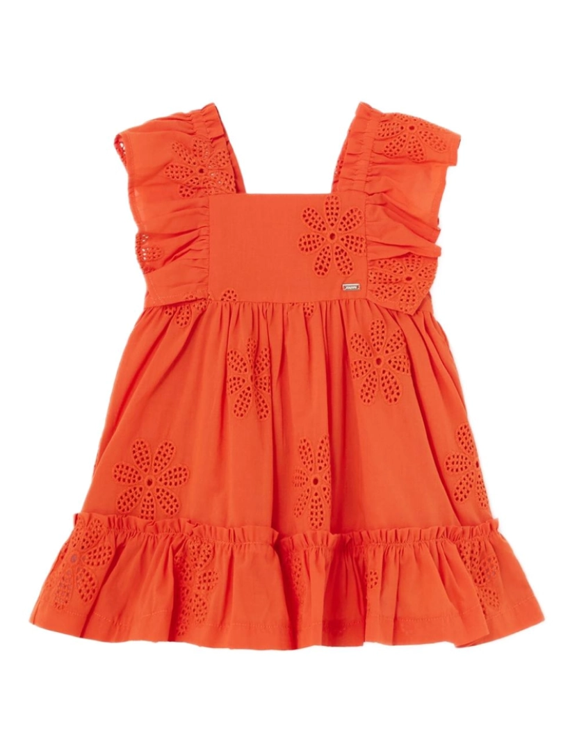 Mayoral - Vestido De Algodão Naranja De Bebê Menina Mayoral 28270-6M (Tallas De 6 A 36)