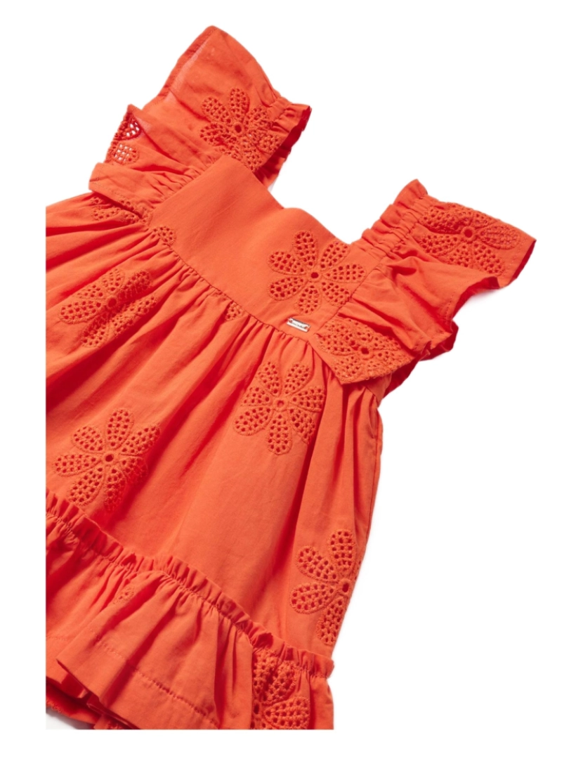 imagem de Vestido De Algodão Naranja De Bebê Menina Mayoral 28270-6M (Tallas De 6 A 36)3