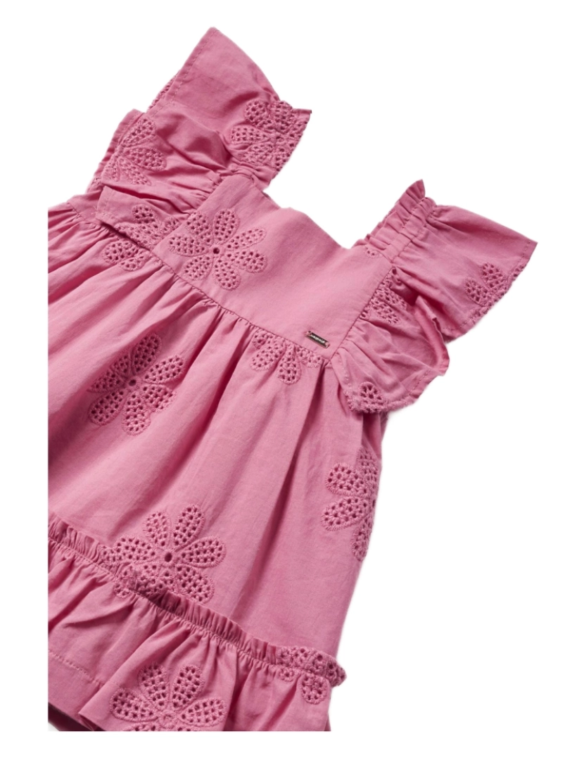 imagem de Vestido De Algodão Rosado De Bebê Menina Mayoral 28271-6M (Tallas De 6 A 36)1