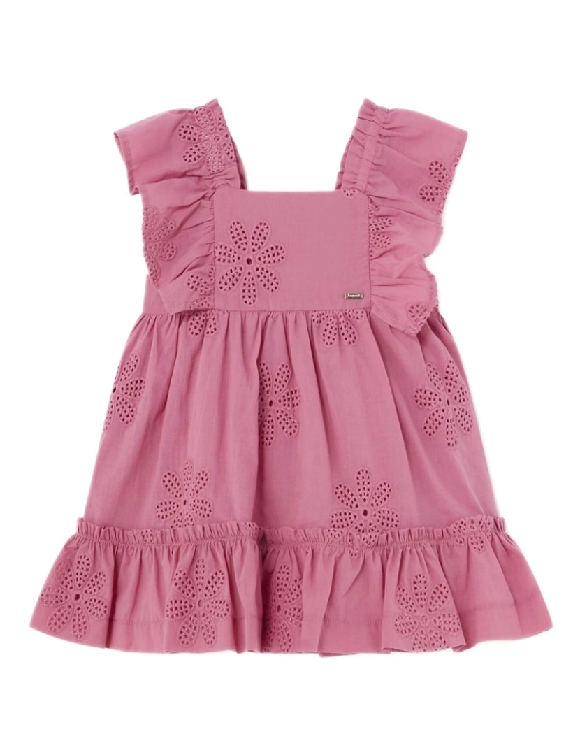 imagem de Vestido De Algodão Rosado De Bebê Menina Mayoral 28271-6M (Tallas De 6 A 36)2