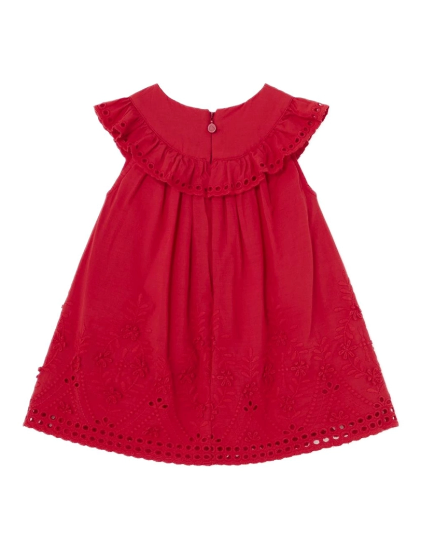 imagem de Vestido De Algodão Vermelho De Bebê Menina Mayoral 28272-6M (Tallas De 6 A 36)2