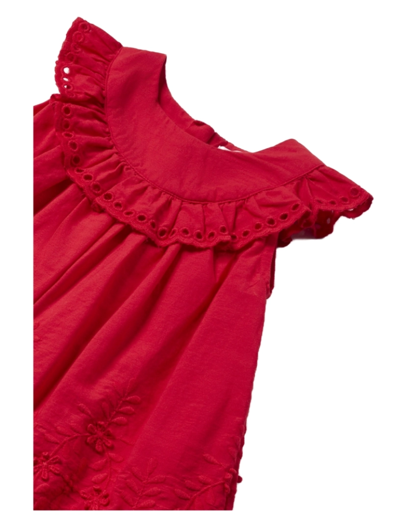 imagem de Vestido De Algodão Vermelho De Bebê Menina Mayoral 28272-6M (Tallas De 6 A 36)3