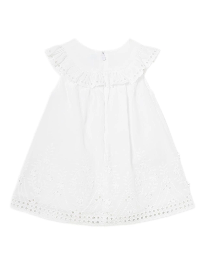 imagem de Vestido De Algodão Branco De Bebê Menina Mayoral 28273-6M (Tallas De 6 A 36)2