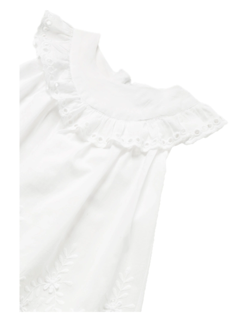 imagem de Vestido De Algodão Branco De Bebê Menina Mayoral 28273-6M (Tallas De 6 A 36)3