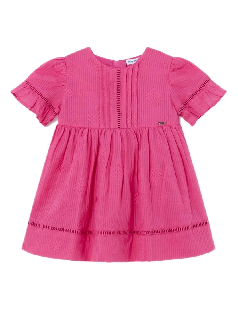 imagem de Vestido De Algodão Rosado De Bebê Menina Mayoral 28269-6M (Tallas De 6 A 36)1