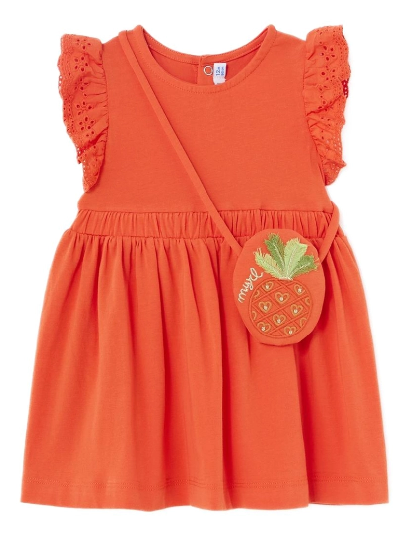 Mayoral - Vestido De Algodão Naranja De Bebê Menina Mayoral 28295-6M (Tallas De 6 A 36)