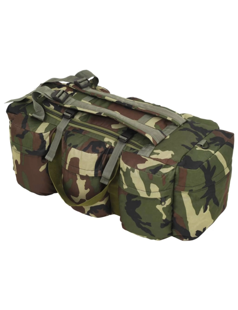 Vidaxl - Saco de pano estilo militar 3-em-1 120 L camuflagem