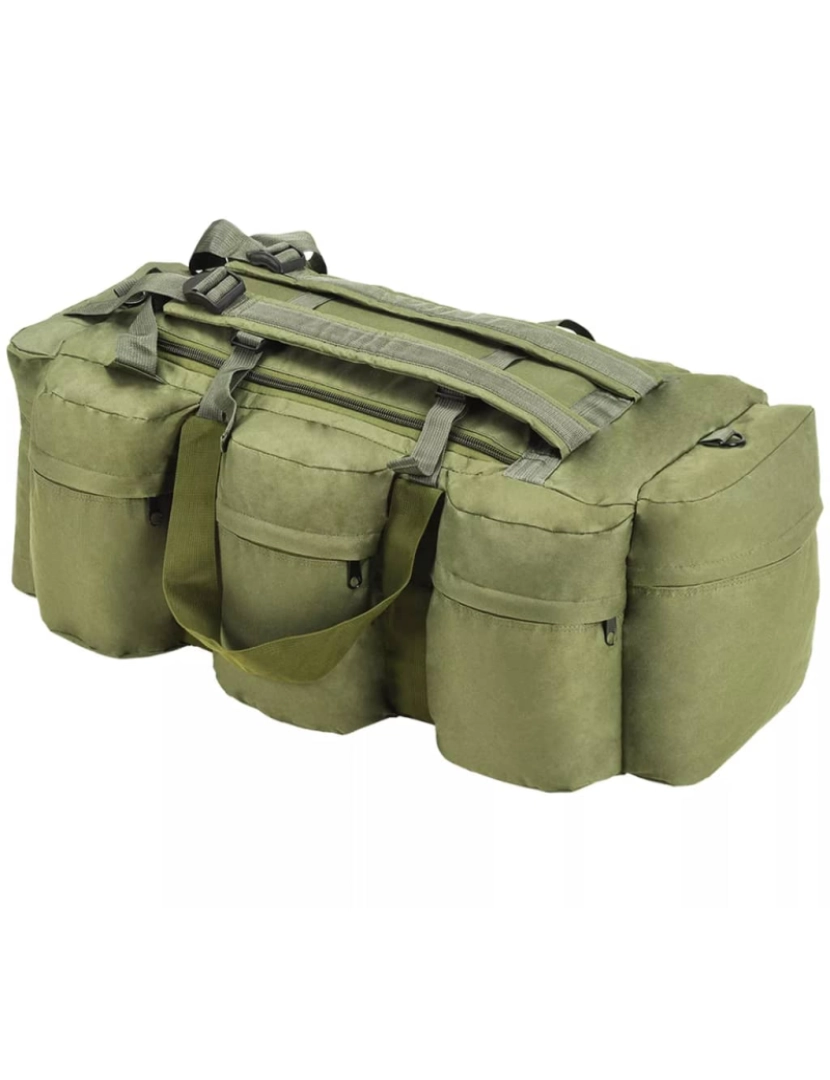 Vidaxl - Saco de pano estilo militar 3-em-1 120 L verde azeitona