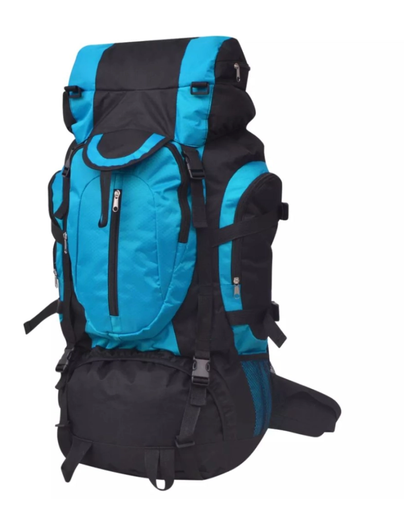 imagem de Mochila de caminhada XXL 75 L preto e azul1