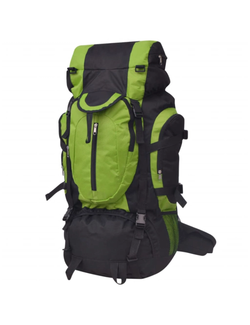 Vidaxl - Mochila de caminhada XXL 75 L preto e verde