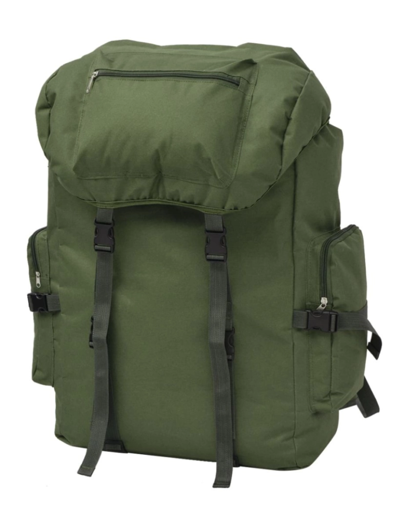 Vidaxl - Mochila estilo exército 65 L verde