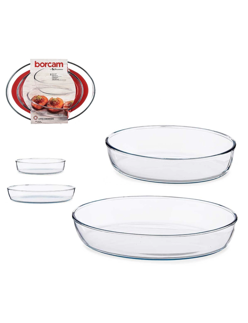 BB - Bandeja para Forno Cristal Transparente (2 Peças)