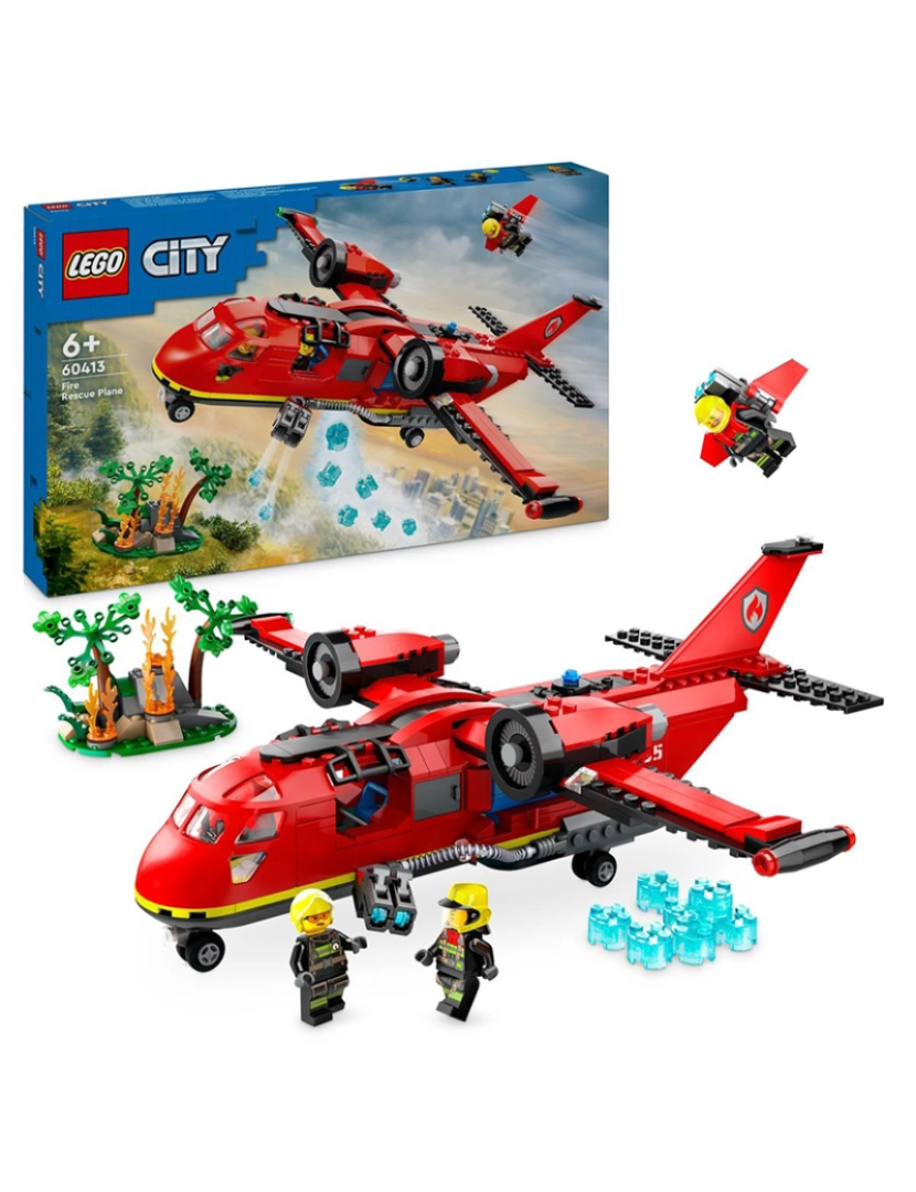 Lego - Lego City Avião De Resgate Dos Bombeiros 60413