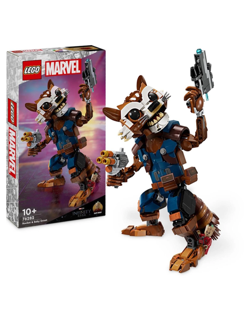 Lego - LEGO SUPER HEROES ROCKET E GROOT BEBÉ 76282